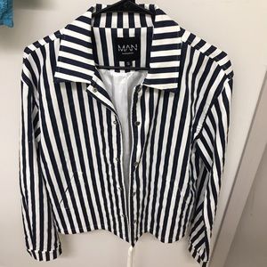 Blue & White Striped Jacket
